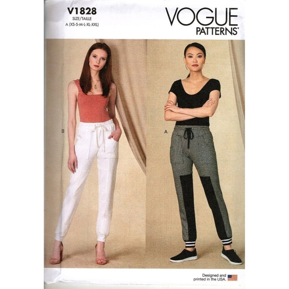 Vogue V1828 Misses XS to XXL Joggers and Track Pants Uncut Sewing Pattern Petite